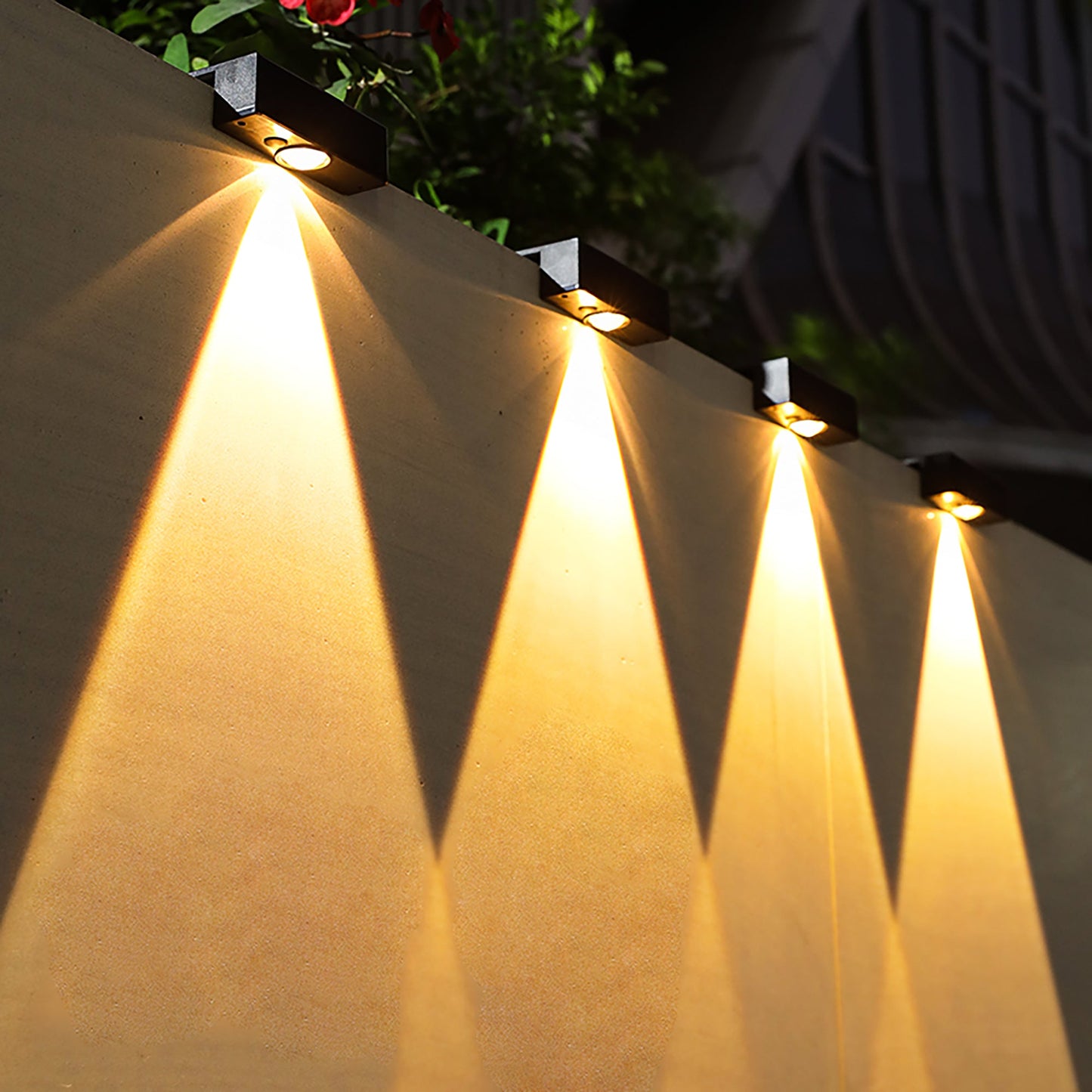 4-Pack Outdoor Solar Powered Deck Lights Wall Lamp-3