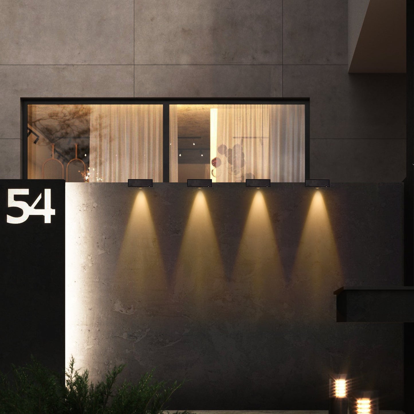 4-Pack Outdoor Solar Powered Deck Lights Wall Lamp-2